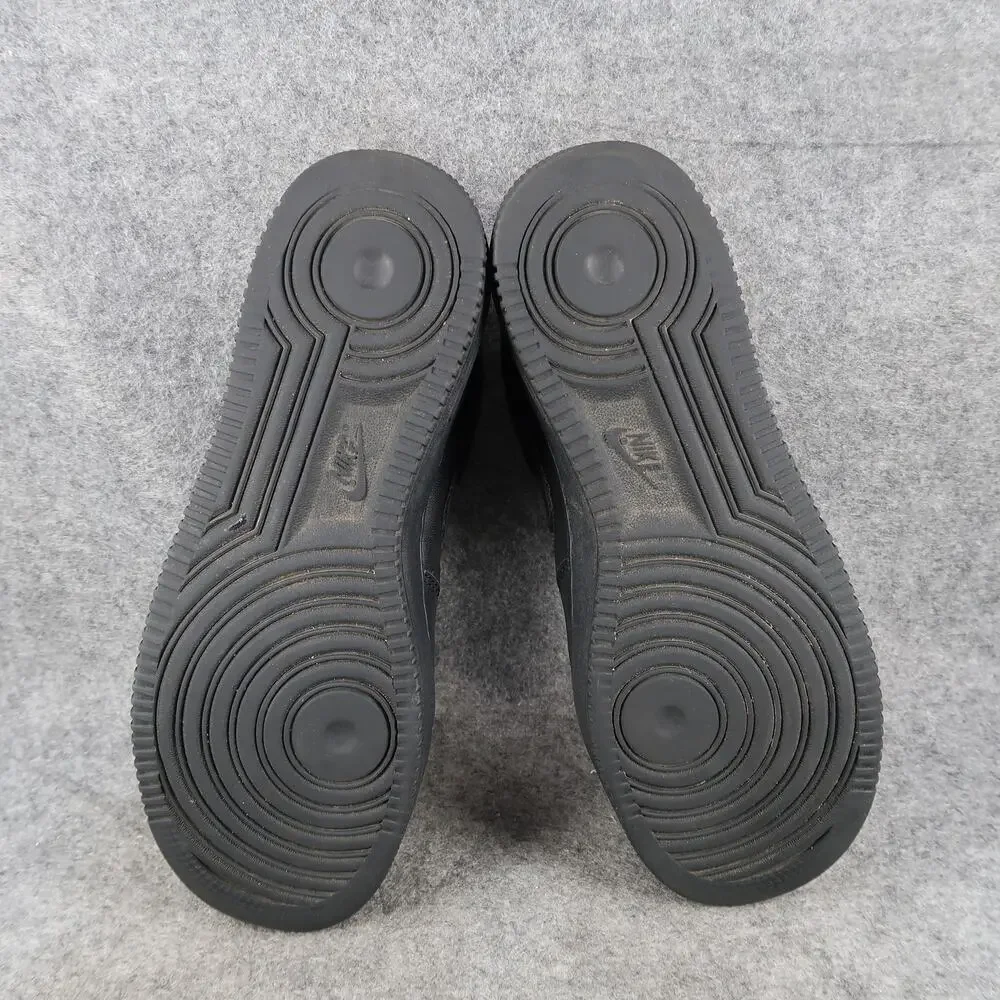 Nike Shoes Mens 8 Air Force 1 Mid Black Sneakers Leather Logo Basketball Casual